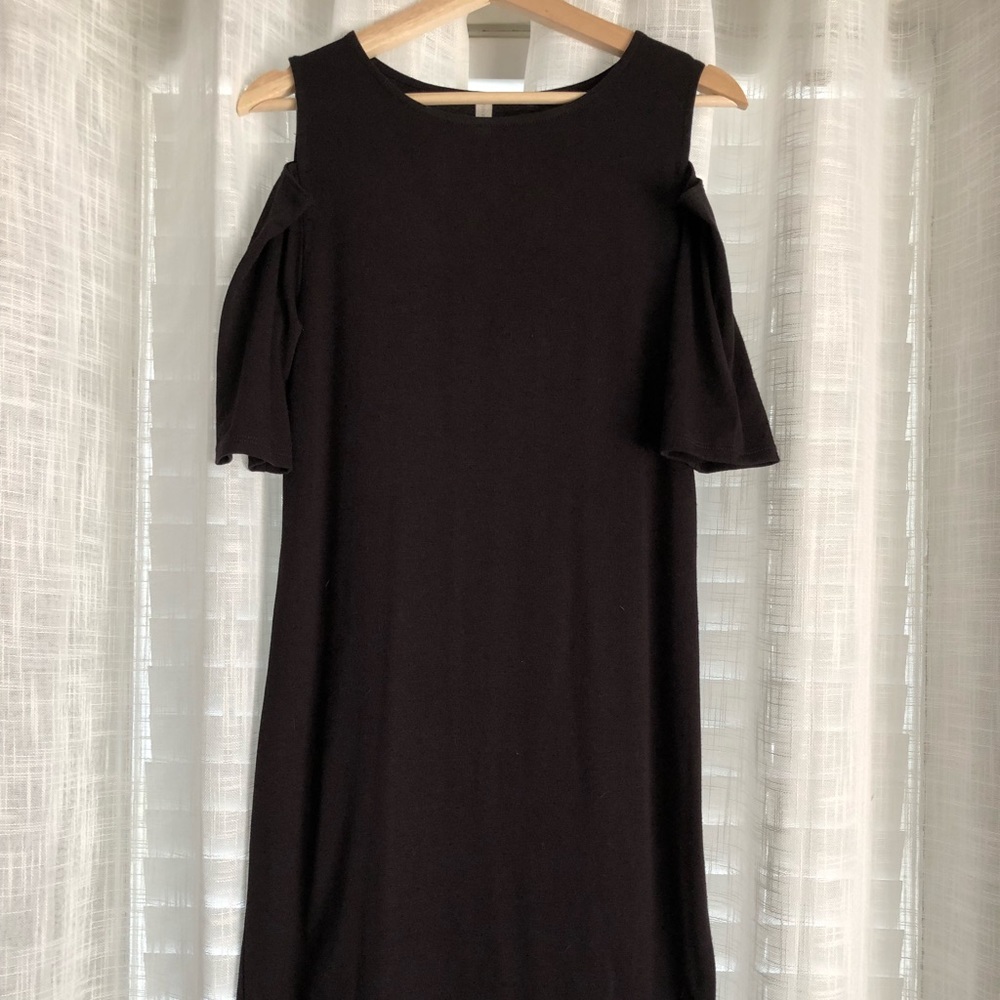 Pink Blush maternity cold shoulder jersey dress